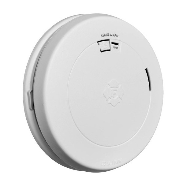 BRK® 3V Battery-Operated Photoelectric Smoke Alarm w/ 10-Year Battery Backup