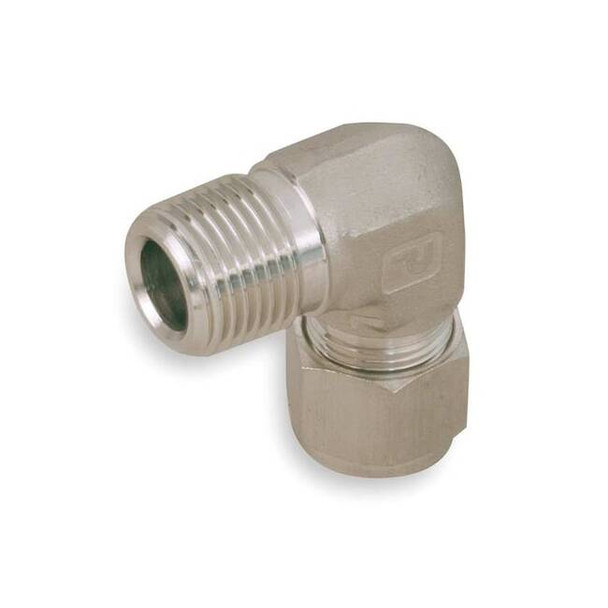 Parker 3/4" x 3/8" A-LOK x MNPT SS Male Elbow 6MSEL12N-316