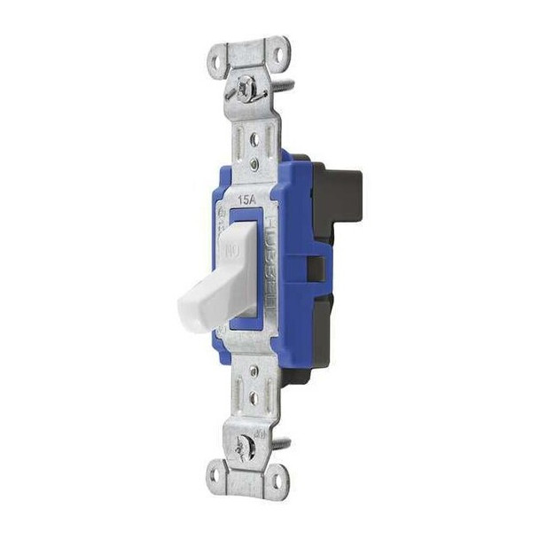 Wall Switch, 3-Way, 120/277V, 15A, Wht, Toggl