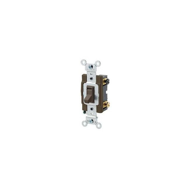 Leviton Wall Switch, 2 hp, Toggle, 15 A, Brown 54504-2 Pack of 10
