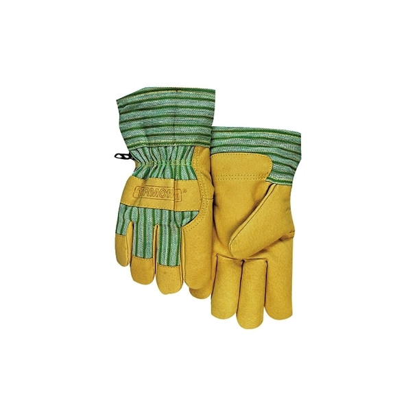 Cold Weather Gloves, Large, Pigskin, Gold