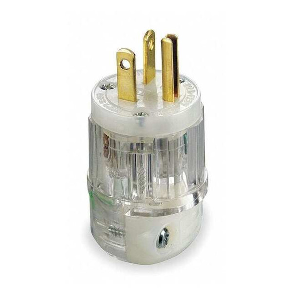 Straight Blade Plug, 5-20P, 20 A, 125V AC, 2 Pole, Screw Terminals, Grounded
