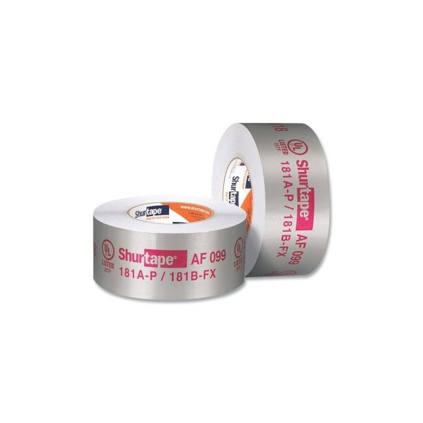AF 099 Printed Aluminum Foil Tapes, 60 yd L, 2.5 in W, UL 181A-P/B-FX listed