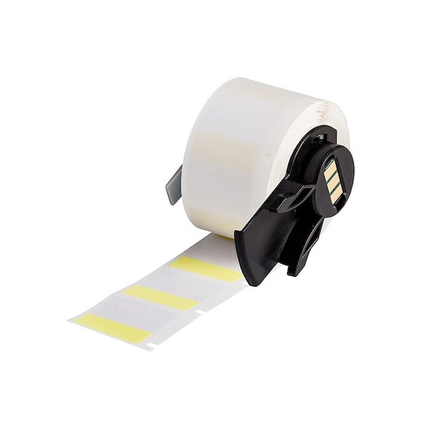 Brady Wraparound Label, Yellow, Vinyl, 1 in W M6-19-427-YL