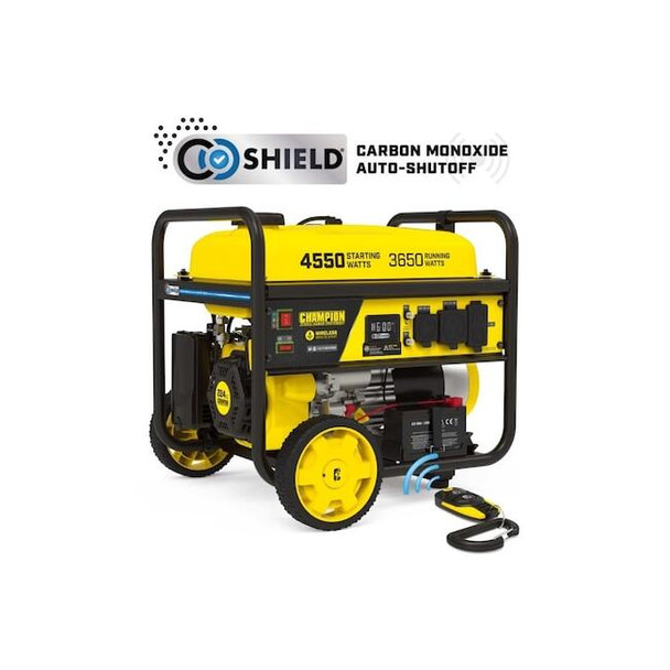 Portable Generator, Gasoline, Electric, Recoil, Wireless Remote Start, 120V AC