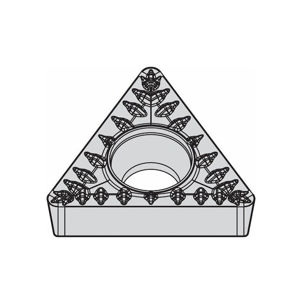 Triangle Turning Insert, Triangle, 3/8 in, TCMT, 0.0312 in, Carbide Pack of 10