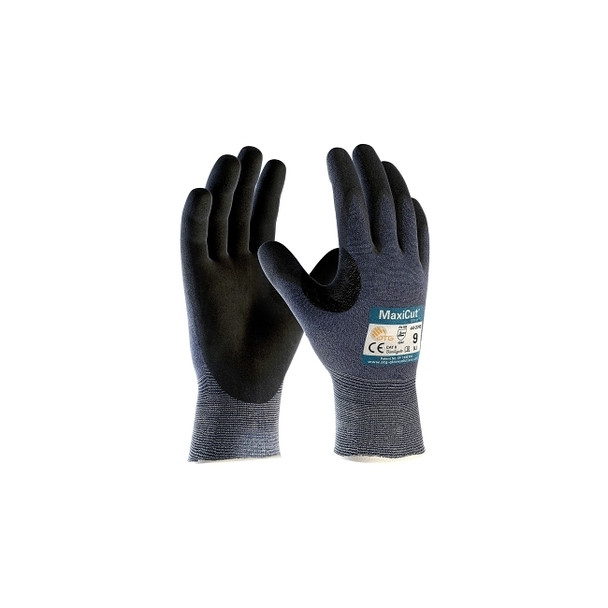 MaxiCut® Ultra™Seamless Knit Engineered Yarn Gloves, Small, Blue/Black