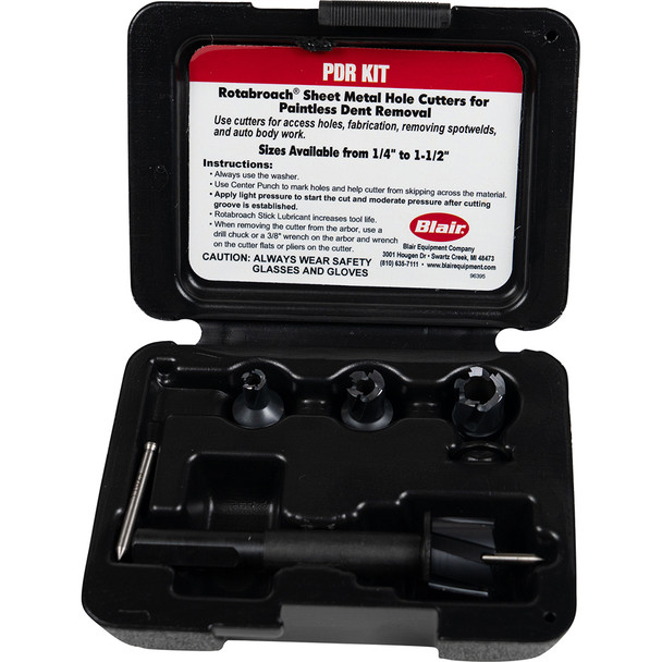 1/4, 3/8, 1/2, & 3/4" Cutters, Arbor w/ standard pilot, & extra pilot. 11080KX