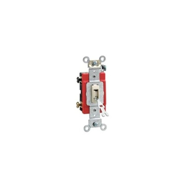 Leviton Wall Switch, 2 hp, Locking, 20 A, Ivory 1222-2IL