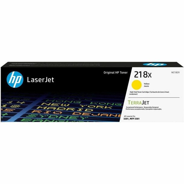 HP 218X Original High Yield Laser Toner Cartridge - Yellow - 1 Each - 2500 pages