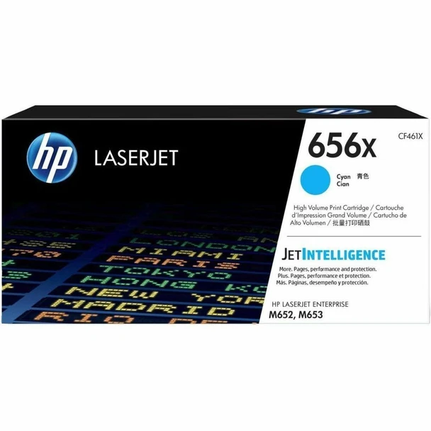 HP 656X Original High Yield Laser Toner Cartridge - Cyan - 1 Each - 22000 Pages