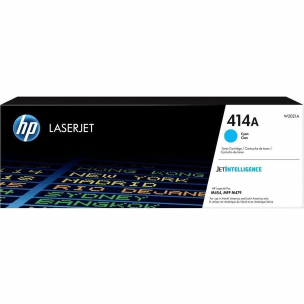 HP 414A Original Laser Toner Cartridge - Cyan - 1 Each - 2100 Pages