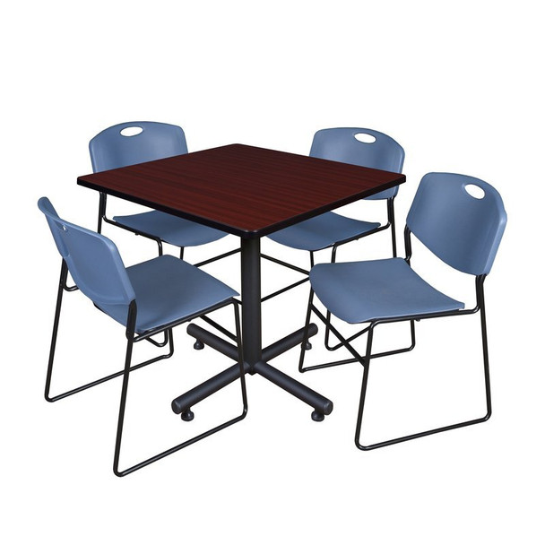 Kobe Kobe Square Table & Chair Set, Wood, Metal, Polypropylene Top TKB3636MH44BE