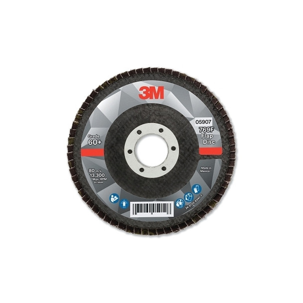 Flap Disc, 4.5 in x 7/8 in, 769F T29, 60+ Grit