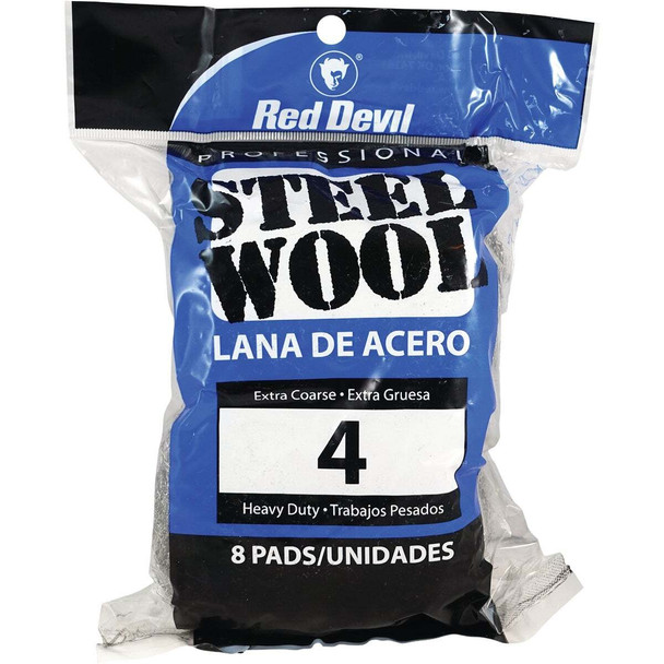 Red Devil #4 Steel Wool (8-Pack) 0327