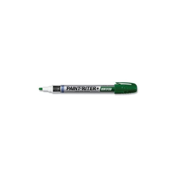 Paint-Riter+ Certified Liquid Paint Marker, Green, 1/8 in Tip, Medium