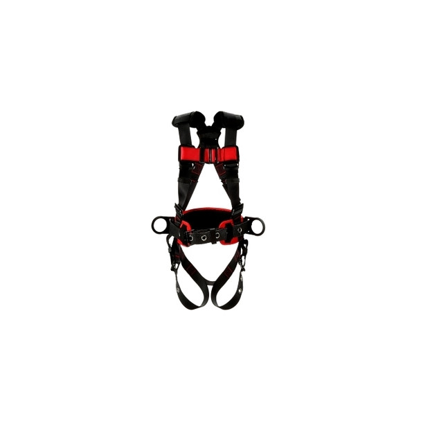 Protecta® Construction Style Positioning Harness, Standard, D-Rings, Leg Buckles, Small, Pass-Through Chest Connection