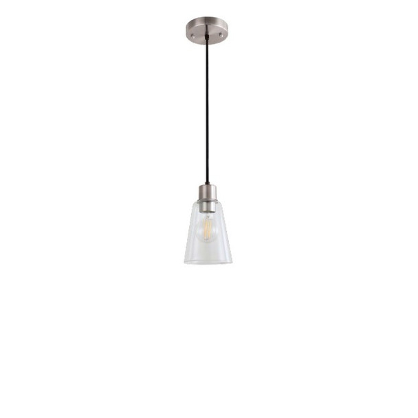 ASL Lighting RFCGSTC Clear Triangle Satin Nickel LED Pendant Fixture (Lamp Not Included)