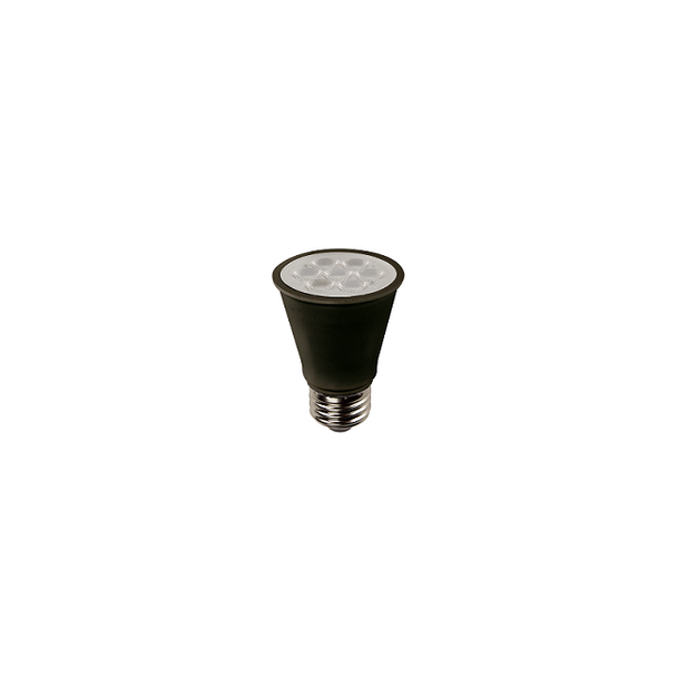 TCP L50P16D2527KFLCQB $10.30 7W LED PAR16 2700K 40° Flood 90CRI Black Housing