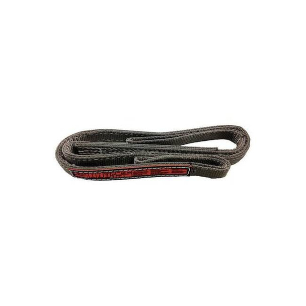 Synthetic Web Sling, Type 3, 8 ft L, 3 in W, Nylon, Gray