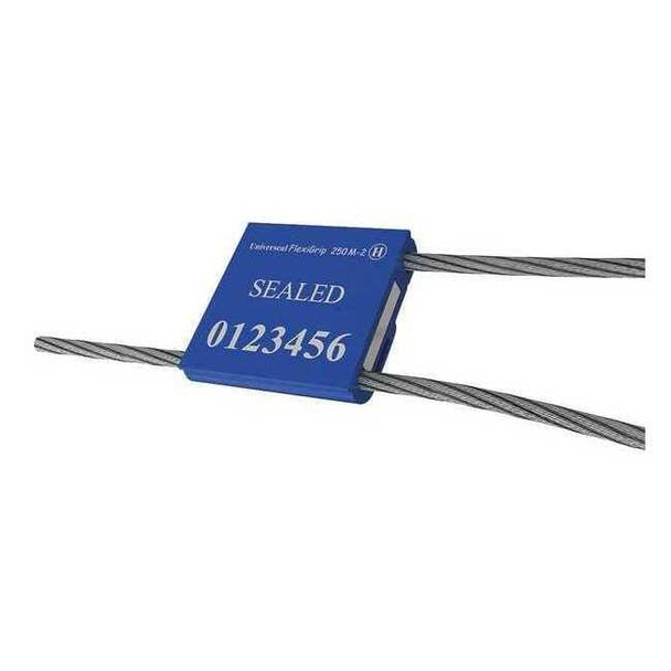 Universeal Cable Seal 12" x 7/64", Aluminum, Blue, Pk50 F250M-2 BLUE50