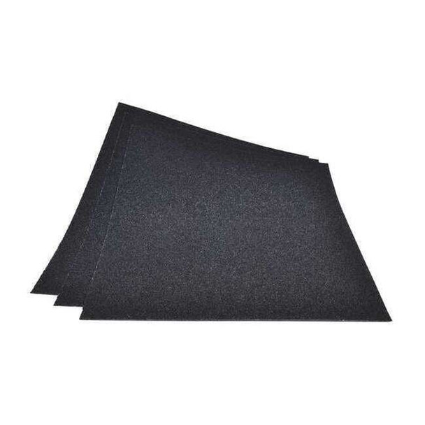 Arc Abrasives Sandpaper Sheet,Blk,Med,60 Grit,PK100 74121K