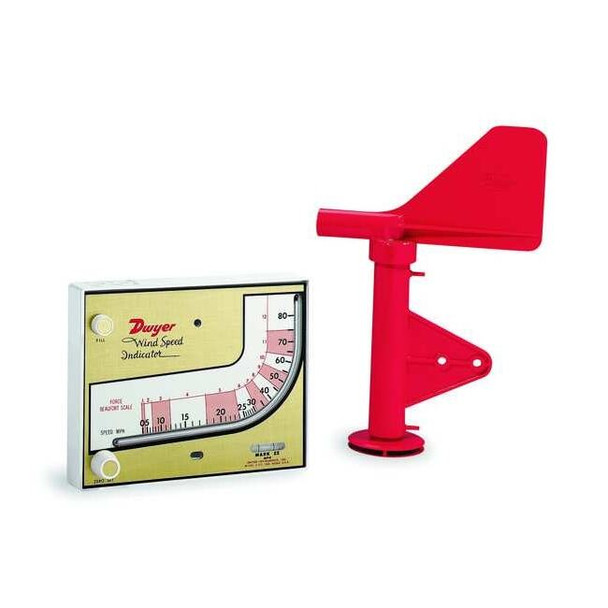 Dwyer Instruments Wind speed indicator, MPH scale. MARK II WSI
