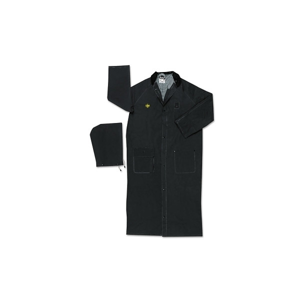 Classic Plus Series Rider Coat, 3X-Large, PVC/Polyester, Black