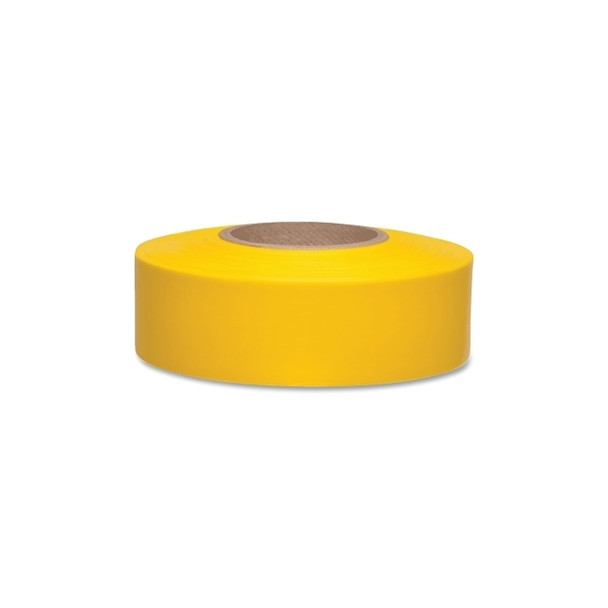 Taffeta Flagging Tape, 1-3/16 in x 300 ft, Yellow Pack of 12