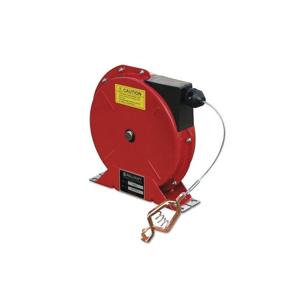 G3050 Series Heavy-Duty Spring Retractable Grounding Reel, 7 x 7 Stranded Steel Cable, 50 ft