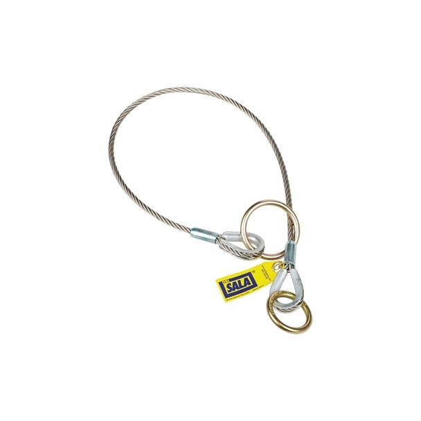 Wire Rope Choker Slings, O-Ring/D-Ring, 6 ft Cable