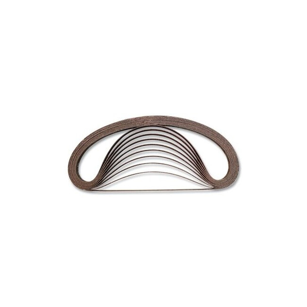 Abrasive Belt, 3/8 in W x 21 in L, 60 Grit, Aluminum Oxide