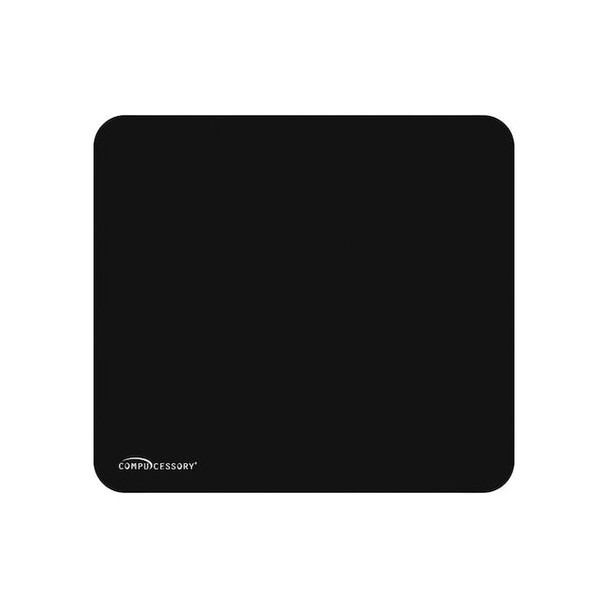 Compucessory Mouse Pad,Black,Cloth/Rubber,8 1/2" D CCS23617
