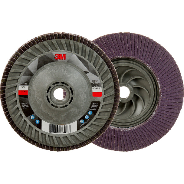 Flap Disc 769F, 120+, T29 Quick Change, 5 in x 5/8 in-11 7100243778