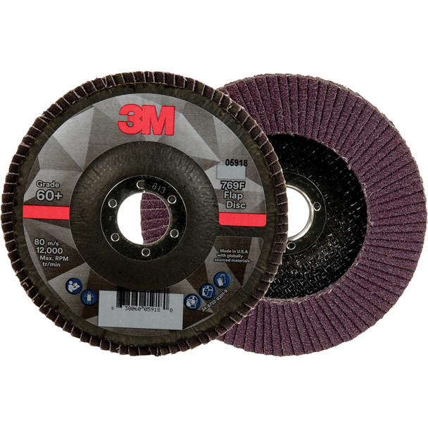Flap Disc 769F, 60+, T27, 5 in x 7/8 in 7100178125