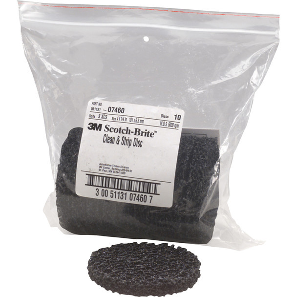 Scotch-Brite™ Clean and Strip Disc 07460, 4 in x 1/4 in, S XCS 7100141886