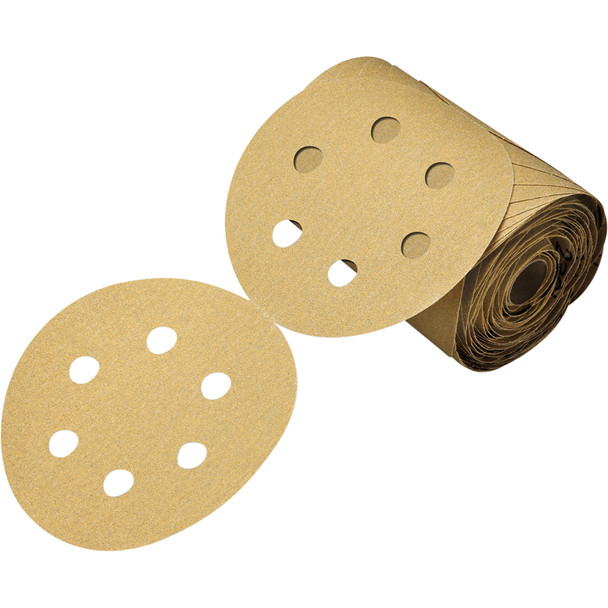Stikit™ Paper Disc Roll 236U, 6 in x NH 6 Hole, P120 C-weight, D/F, Die 600HZ 7000119563