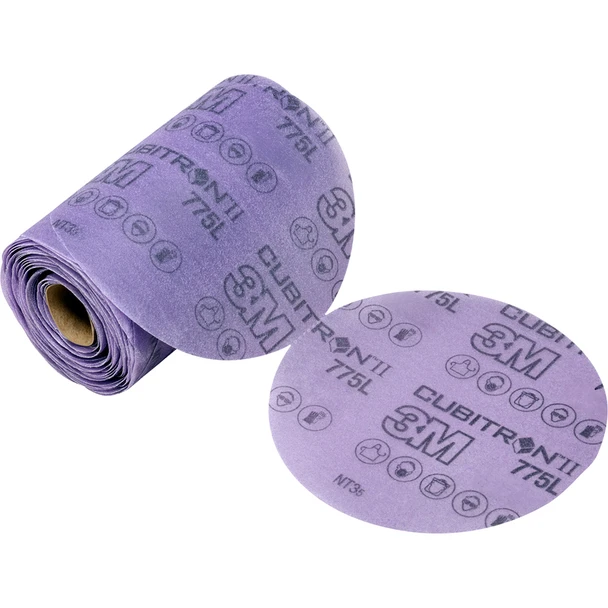 Cubitron™ II Stikit™ Film Disc Roll 775L, 120+ 3MIL, 6 in x NH, Die 600Z 7100046320