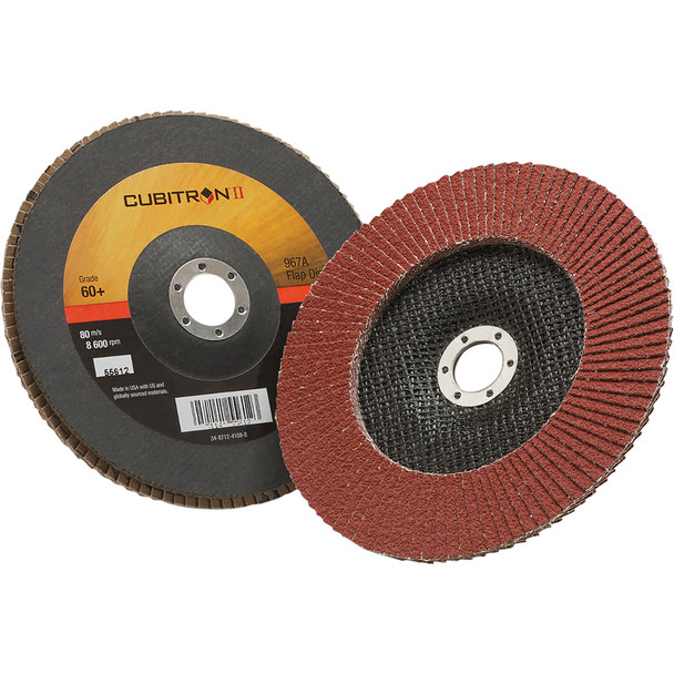 Cubitron™ II Flap Disc 967A, 60+, T27, 7 in x 7/8 in 7000148185