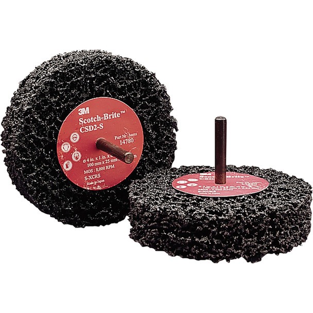 Scotch-Brite™ Clean and Strip Disc D1, 4 in x 1/2 in x 1/4 in S XCS 7000120702