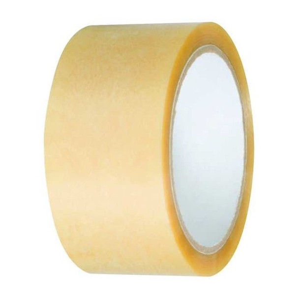 Packing Tape, 1.9 mil Thick, 2 in W x 50 m L, 3 in Core Dia., Clear, 36 PK