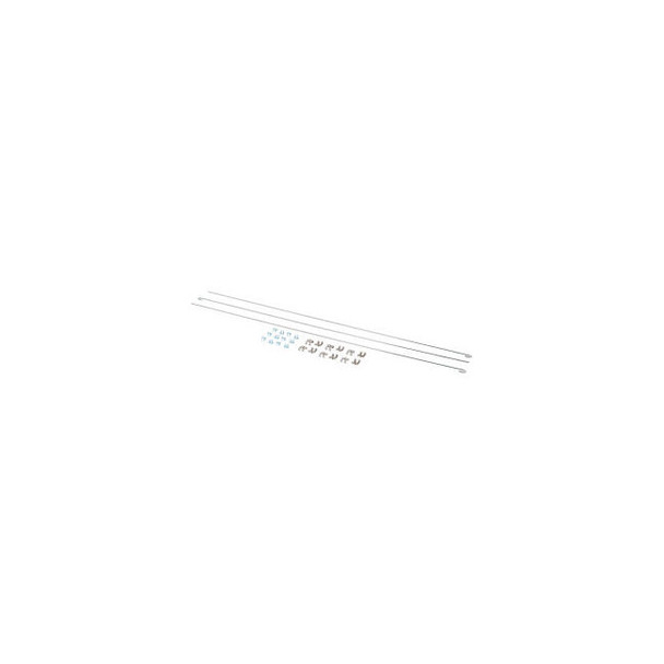 Nexel 72""L Rods & Clips For Wire Shelving Units Chrome (Set of 3)