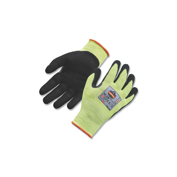 ProFlex® 7041 Hi-Vis Nitrile-Coated A4 Cut-Resistant Gloves, X-Large, Lime, 1 PR/PR