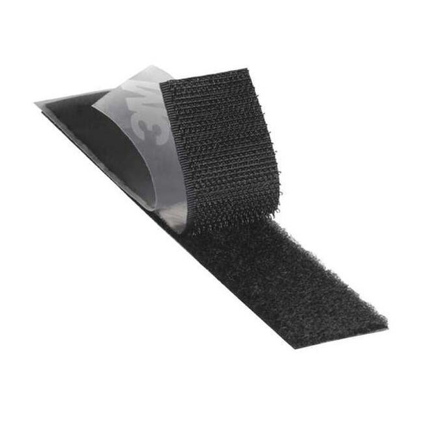 3m Reclosable Fastener, Acrylic Adhesive, 150 ft, 2 in W, Black SJ3572