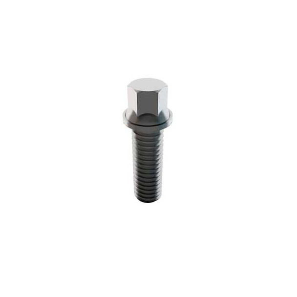 Not Graded, 5/16"-18 Flange Bolts, Plain Stainless Steel, 1 in L, 5 PK