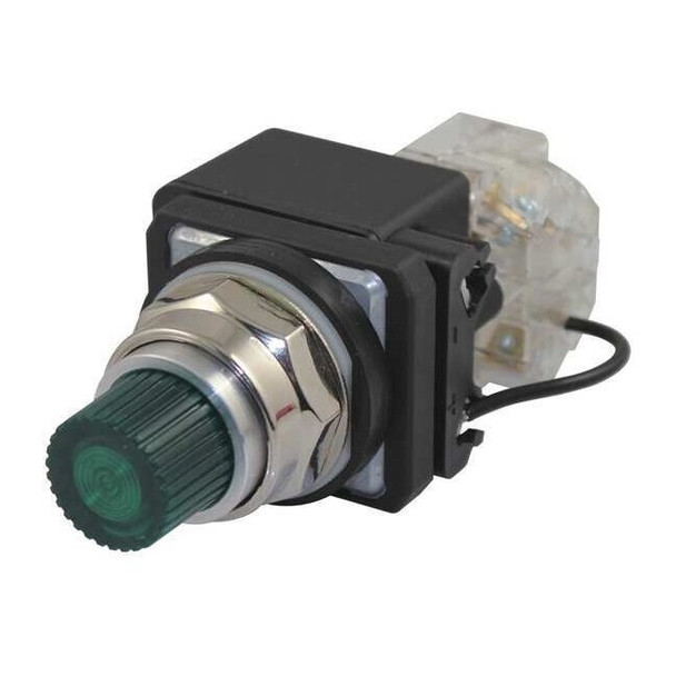 Dayton Pilot Light, LED, 24VAC/DC, 30mm, Chrome, GR 30G408