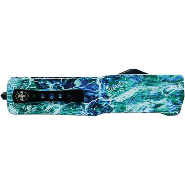 Small Premium Aluminum Lightweight Mossy Oak Seafoam Tanto Serrated Black D2 SA-MOS-52-1