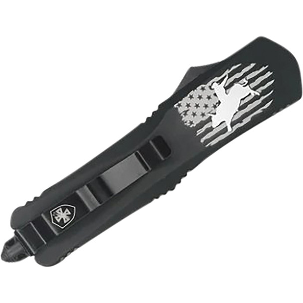 GenII Small Premium Alloy Eight Seconds Drop Point  440C Black S-ESC-33-1