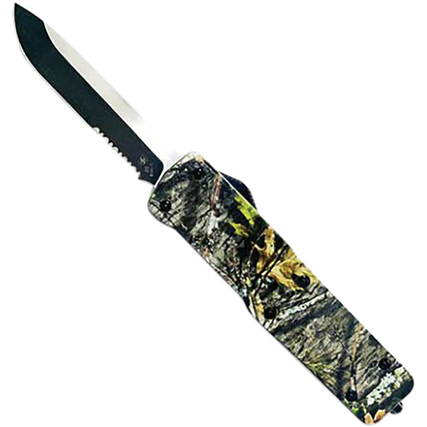 Slim Premium Aluminum Lightweight Mossy Oak DNA Drop Serrated Black D2 MA-MOD-62-1