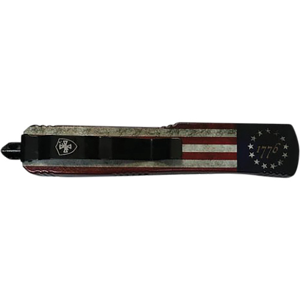 GenII Small Premium Alloy Betsy Ross Flag Tanto Serrated 440C Silver S-BRF-53-2